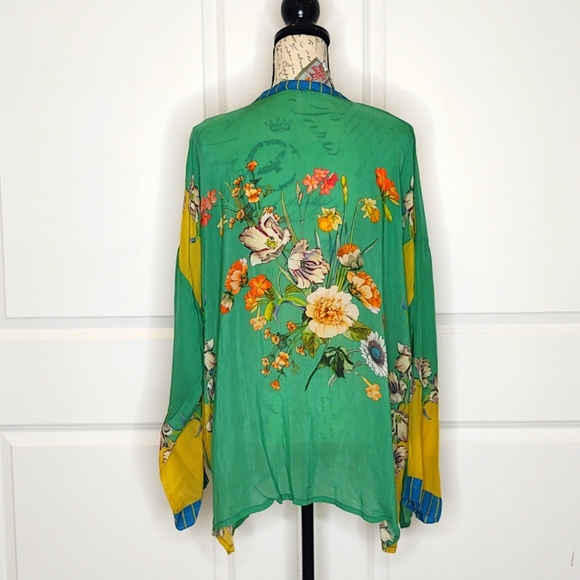 Johnny Was 💛 💚 Fleur Blouse, Large 🆕 - Picture 9 of 15